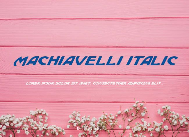 Machiavelli Italic example